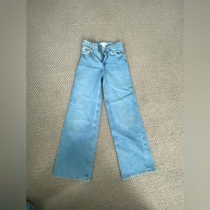 h & m wide/straight leg jeans!